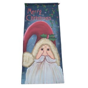 New hand painted Christmas Santa wall hanging
